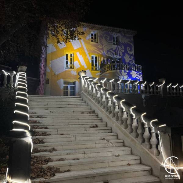 Domaine viticole illuminé pour une soirée Sainte Luce à Aix-en-Provence