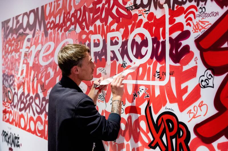 Artiste graffeur animation pour inauguration d'entreprise en région PACA (13)